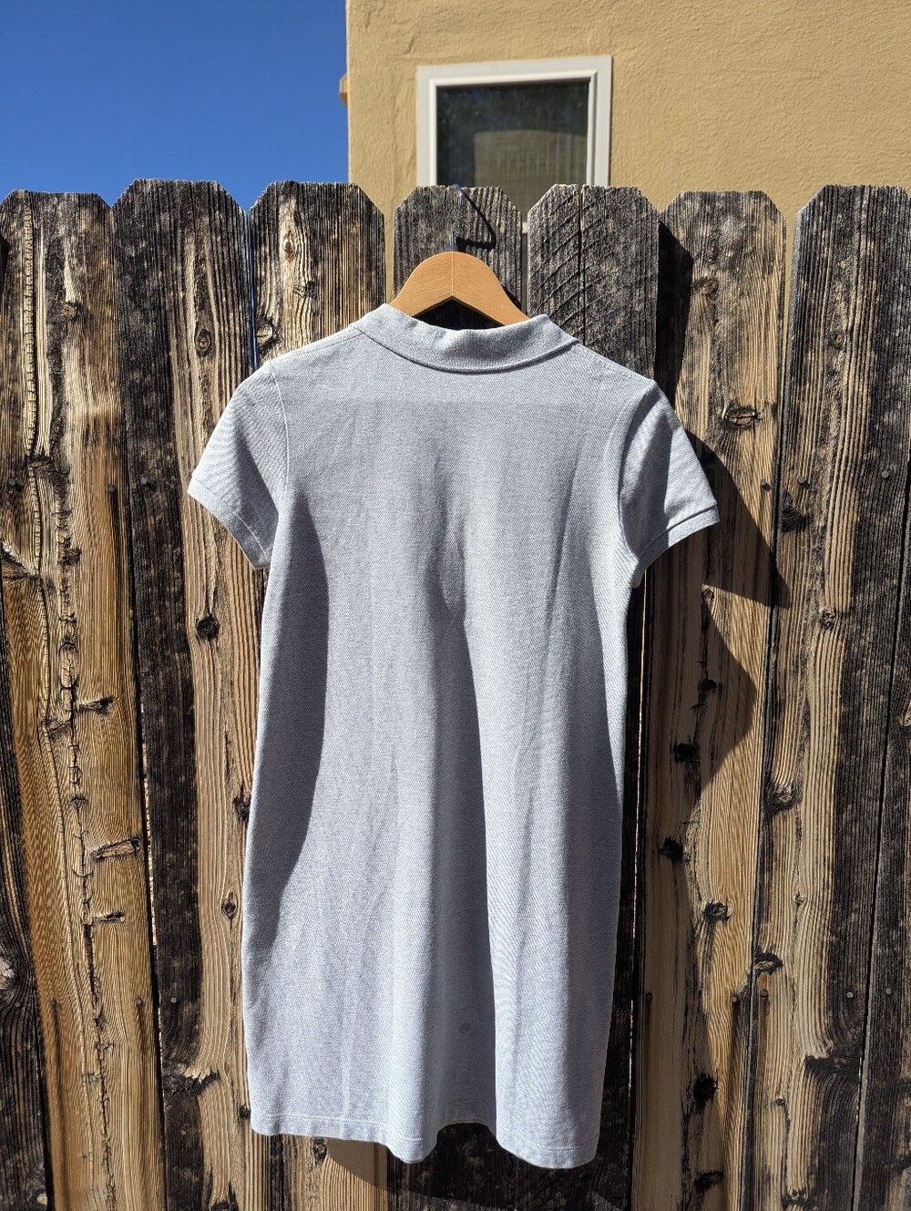 Lacoste Light Gray Polo Shirt Dress - Picture 3 of 5